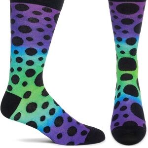 NWTs Ozone | Set of Two Mens Polka Dot/Stripe Cotton Blend Socks One Size